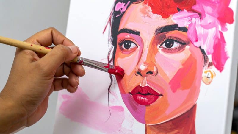 Un exemple de peinture acrylique