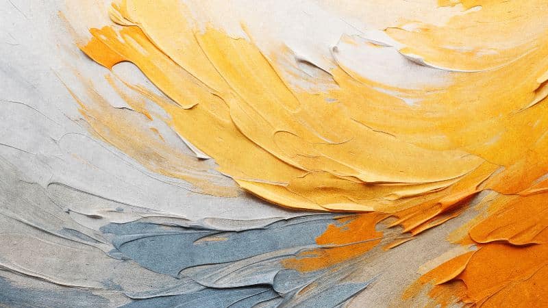 Une peinture à l'huile vue de près à analyser