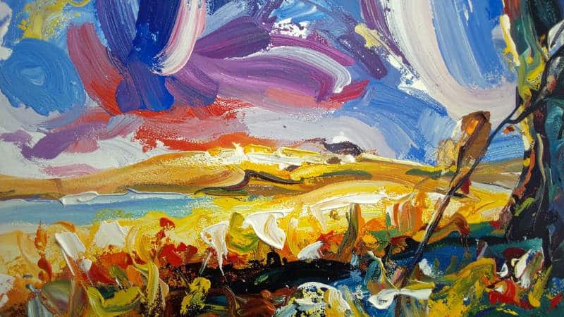 Une peinture abstraite du style de Joan Mitchell